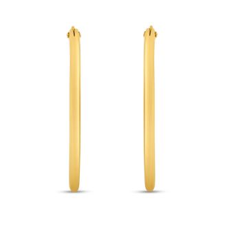 Yellow Gold Classic Hoop Earrings, 41MM