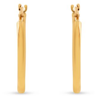 14 Karat Yellow Gold Classic Hoop Earrings, 20x15MM
