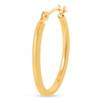 14 Karat Yellow Gold Classic Hoop Earrings, 20x15MM
