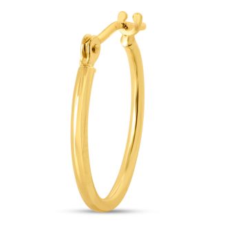 14 Karat Yellow Gold Classic Hoop Earrings, 16MM