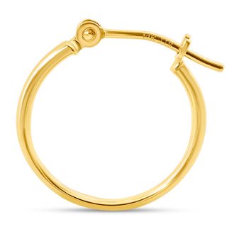 14 Karat Yellow Gold Classic Hoop Earrings, 16MM
