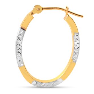 14 Karat Yellow Gold Classic Hoop Earrings, 16MM