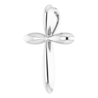 Sterling Silver Cross Necklace, 17x13 mm