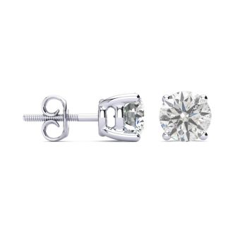 2 Carat Diamond Stud Earrings In 10 Karat White Gold