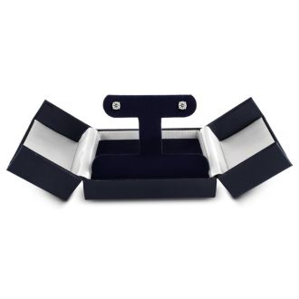 1/2 Carat Lab Grown Real Diamond Stud Earrings In Yellow Gold Filled