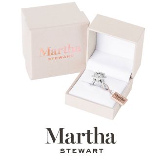 Martha Stewart 4 Carat Cushion Cut Lab Grown Diamond Halo Engagement Ring In 14K White Gold