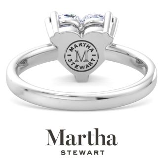 Martha Stewart 2 Carat Heart Shape Lab Grown Diamond Solitaire Engagement Ring In 14K White Gold
