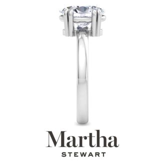 Martha Stewart 2 Carat Oval Shape Lab Grown Diamond Solitaire Engagement Ring In 14K White Gold