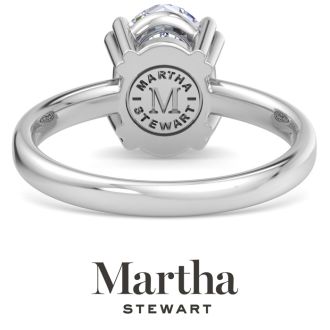 Martha Stewart 2 Carat Oval Shape Lab Grown Diamond Solitaire Engagement Ring In 14K White Gold