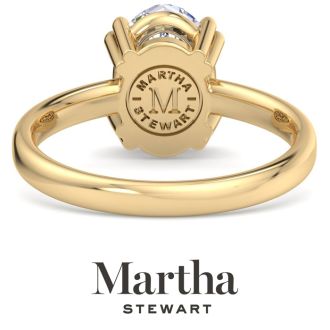 Martha Stewart 2 Carat Oval Shape Lab Grown Diamond Solitaire Engagement Ring In 14K Yellow Gold