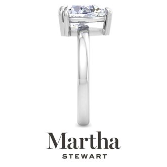 Martha Stewart 2 Carat Pear Shape Lab Grown Diamond Solitaire Engagement Ring In 14K White Gold