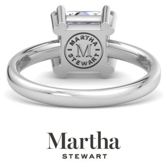Martha Stewart 2 Carat Princess Cut Lab Grown Diamond Solitaire Engagement Ring In 14K White Gold
