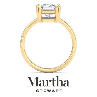 Martha Stewart 2 Carat Princess Cut Lab Grown Diamond Solitaire Engagement Ring In 14K Yellow Gold