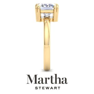 Martha Stewart 2 Carat Princess Cut Lab Grown Diamond Solitaire Engagement Ring In 14K Yellow Gold