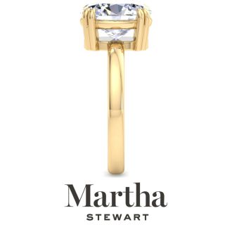 Martha Stewart 3 Carat Oval Shape Lab Grown Diamond Solitaire Engagement Ring In 14K Yellow Gold