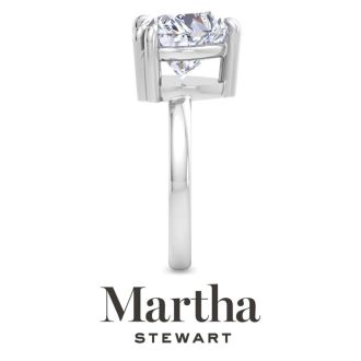 Martha Stewart 5 Carat Heart Shape Lab Grown Diamond Solitaire Engagement Ring In 14K White Gold