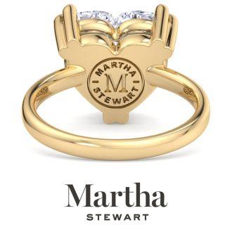 Martha Stewart 5 Carat Heart Shape Lab Grown Diamond Solitaire Engagement Ring In 14K Yellow Gold