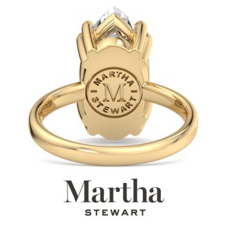 Martha Stewart 5 Carat Marquise Shape Lab Grown Diamond Solitaire Engagement Ring In 14K Yellow Gold