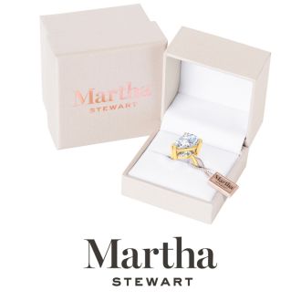 Martha Stewart 5 Carat Pear Shape Lab Grown Diamond Solitaire Engagement Ring In 14K Yellow Gold