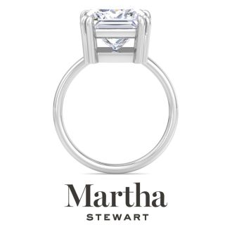 Martha Stewart 5 Carat Princess Cut Lab Grown Diamond Solitaire Engagement Ring In 14K White Gold