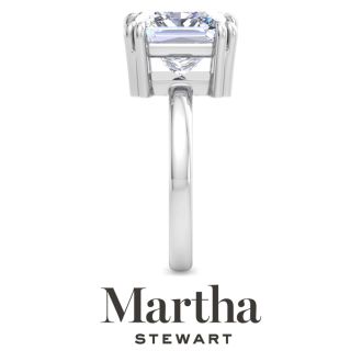 Martha Stewart 5 Carat Princess Cut Lab Grown Diamond Solitaire Engagement Ring In 14K White Gold
