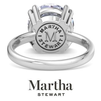 Martha Stewart 5 Carat Round Shape Lab Grown Diamond Solitaire Engagement Ring In 14K White Gold