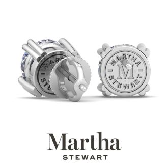 Martha Stewart 2 Carat Lab Grown Diamond Stud Earrings In 14 Karat White Gold