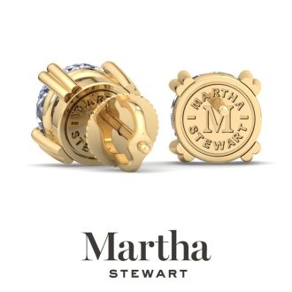 Martha Stewart 2 Carat Lab Grown Diamond Stud Earrings In 14 Karat Yellow Gold