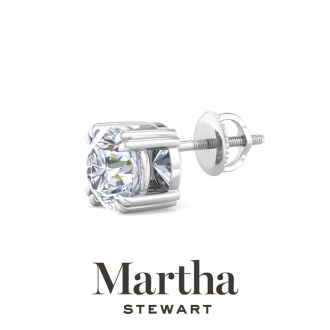 Martha Stewart 3 Carat Lab Grown Diamond Stud Earrings In 14 Karat White Gold
