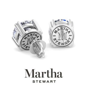 Martha Stewart 4 Carat Lab Grown Diamond Stud Earrings In 14 Karat White Gold