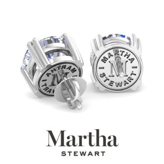Martha Stewart 5 Carat Lab Grown Diamond Stud Earrings In 14 Karat White Gold