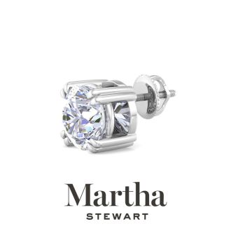Martha Stewart 5 Carat Lab Grown Diamond Stud Earrings In 14 Karat White Gold