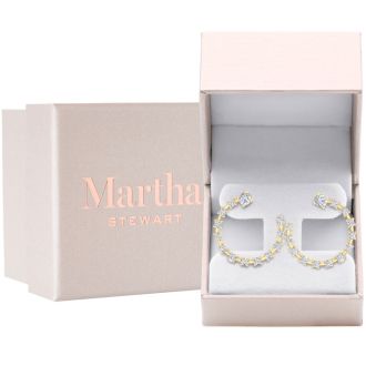Martha Stewart 3 Carat Lab Grown Diamond Hoop Earrings In 14 Karat Yellow Gold