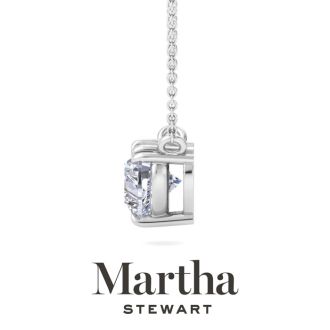 Martha Stewart 2 Carat Heart Shape Lab Grown Diamond Solitaire Necklace In 14K White Gold