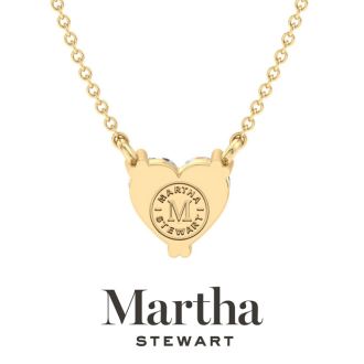 Martha Stewart 2 Carat Heart Shape Lab Grown Diamond Solitaire Necklace In 14K White Gold