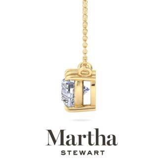 Martha Stewart 2 Carat Heart Shape Lab Grown Diamond Solitaire Necklace In 14K White Gold