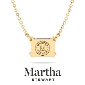 Martha Stewart 2 Carat Emerald Cut Lab Grown Diamond Solitaire Necklace In 14K White Gold