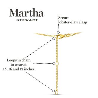 Martha Stewart 4 Carat Lab Grown Diamond Circle Necklace In 14K White Gold
