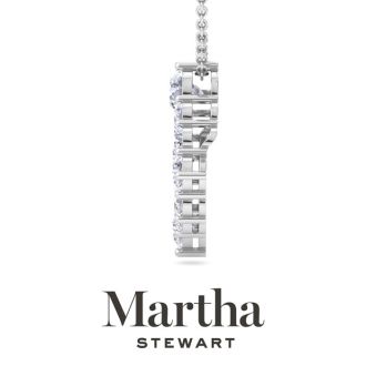 Martha Stewart 4 Carat Lab Grown Diamond Circle Necklace In 14K White Gold