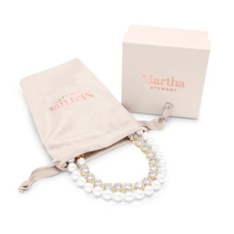 Martha Stewart Pearl and Crystal Necklace In Gold, 18 Inches
