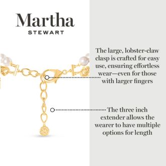 Martha Stewart Pearl and Curb Chain Necklace In Gold, 24 Inches