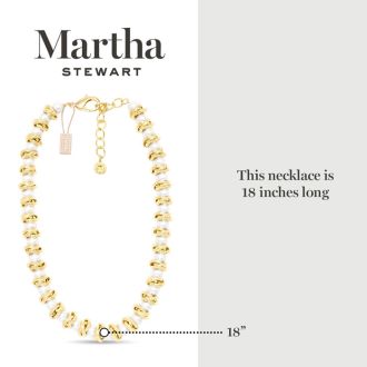 Martha Stewart Elegant Gold and Pearl Necklace, 18 Inches