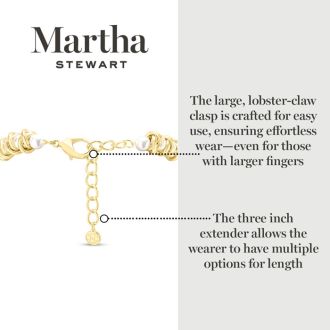 Martha Stewart Elegant Gold and Pearl Necklace, 18 Inches