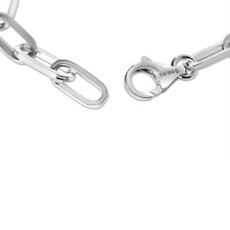 1 Carat Lab Grown Diamond Paperclip Link Bracelet In Sterling Silver, 7 Inches