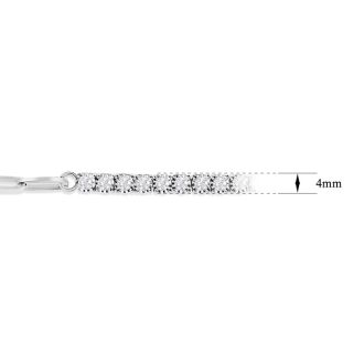 1 Carat Lab Grown Diamond Paperclip Link Bracelet In Sterling Silver, 7 Inches