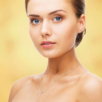 1/2 Carat Lab-Grown Diamond Earrings & Necklace Set Crafter In Gold