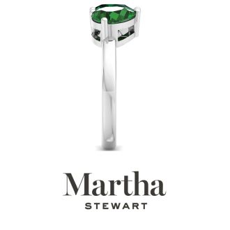 Martha Stewart 2 Carat Emerald Two Stone Ring In Sterling Silver