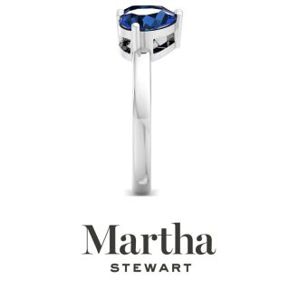 Martha Stewart 2 Carat Sapphire Two Stone Ring In Sterling Silver