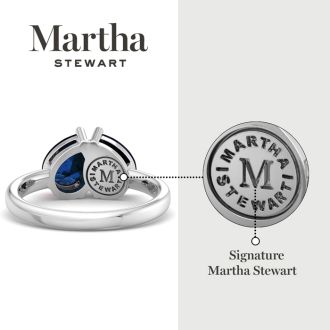 Martha Stewart 2 Carat Sapphire Two Stone Ring In Sterling Silver