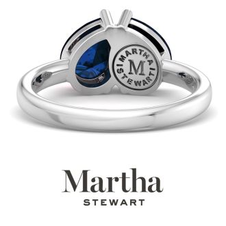 Martha Stewart 2 Carat Sapphire Two Stone Ring In Sterling Silver